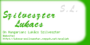 szilveszter lukacs business card