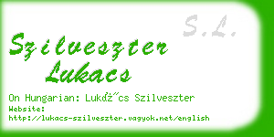 szilveszter lukacs business card